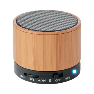Parlante Bluetooth de bambú personalizable — vista 1
