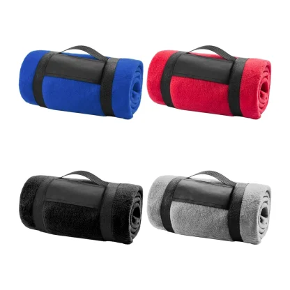 Manta polar con bolso personalizable — vista 1