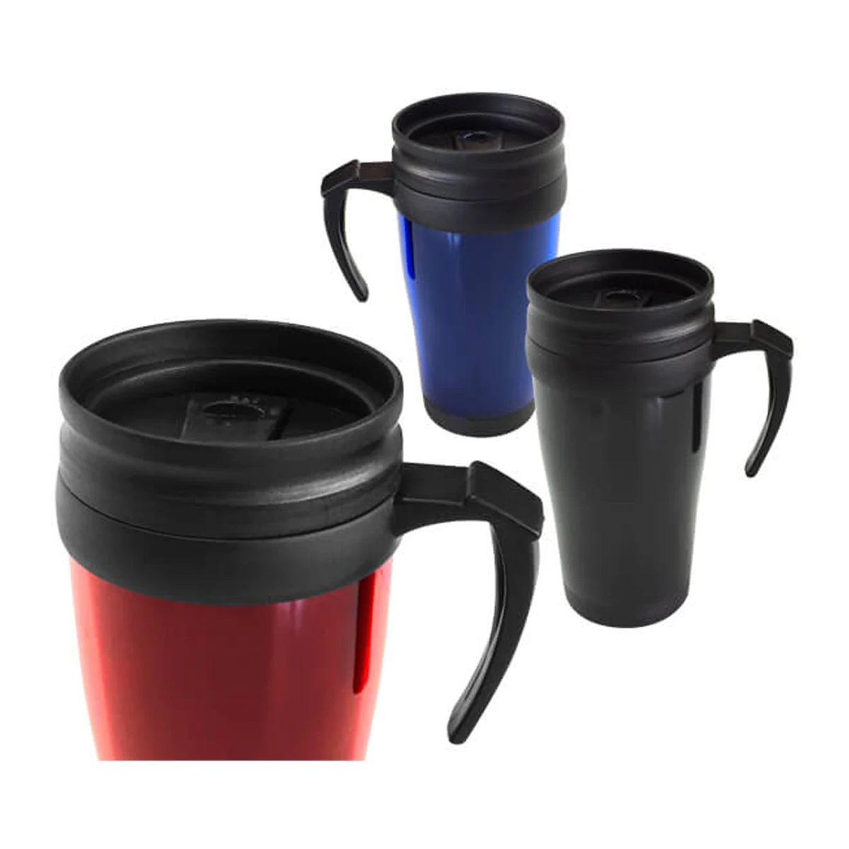 Mug térmico de plástico 450 ml. Vista del producto.