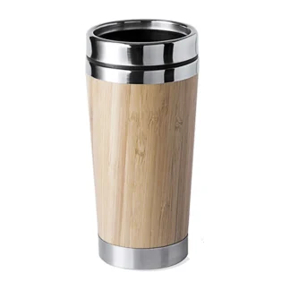 Mug térmico de bambú 420 ml. Vista del producto.