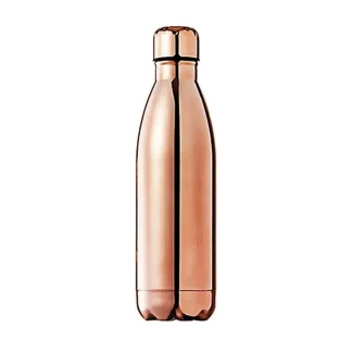 Botella térmica con acabado cobre 500 ml. Vista del producto.