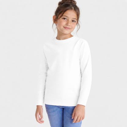 Polera Extreme blanca manga larga infantil personalizable — modelo