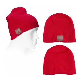 Gorro tejido con audífonos Bluetooth. Vista del producto.