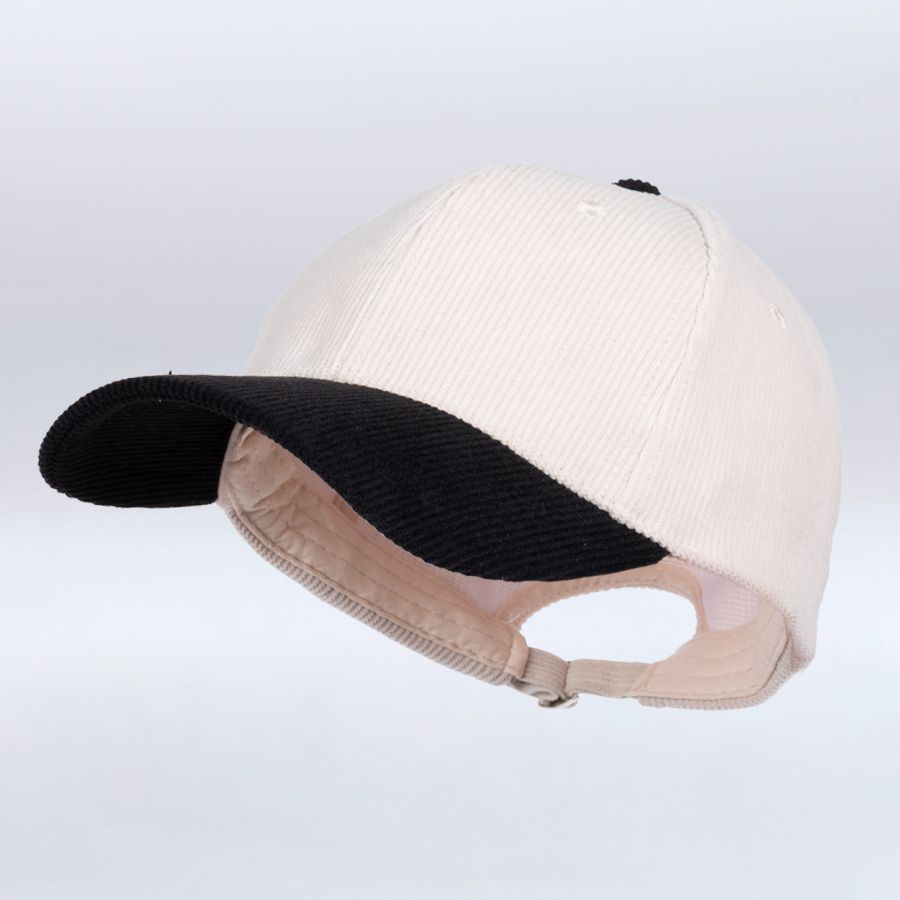 Jockey de cotelé bicolor - visera negra