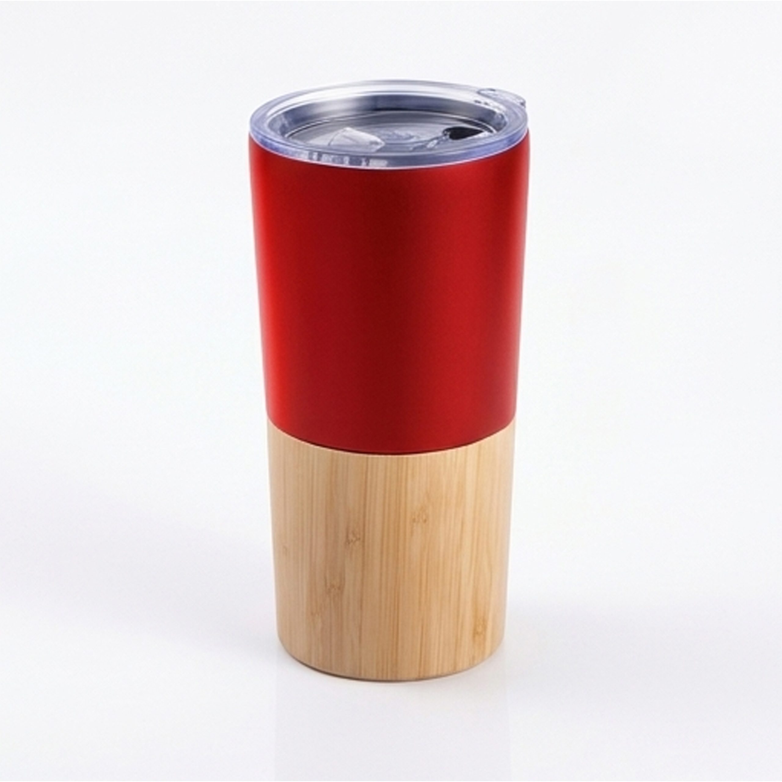 Mug térmico de acero y bambú 550 ml - rojo