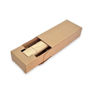 Pendrive de madera PD17 de 16 GB en caja reciclada