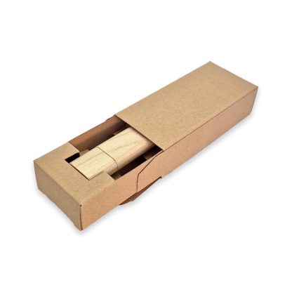 Pendrive de madera PD17 de 16 GB en caja reciclada
