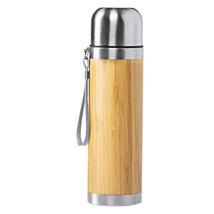 Termo Bamboo Acero Inoxidable 430ml.