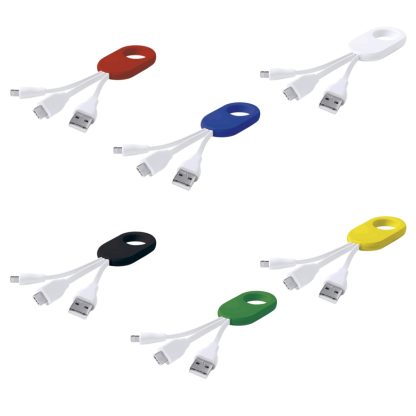 Cable Multicargador USB-C y Lightning